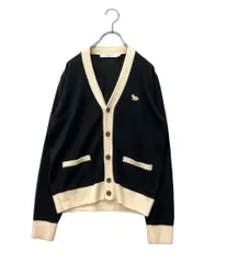 メゾンキツネ 長袖カーディガン ベイビーフォックス パッチ バイカラー クラシック ボタン HU00542KT1036 レディース SIZE XXS MAISON KITSUNEのサムネイル
