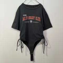 MAISON SPECIAL メゾンスペシャル ボディースーツTシャツ サイズF 半袖 カレッジロゴ コットン100％ グレー　　　　T-536のサムネイル