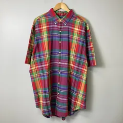 ポロラルフローレン Polo Ralph Lauren マドラスチェック柄 半袖ボタンダウンシャツ【3L】カラフルのサムネイル