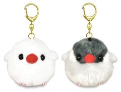 New [Set of 2] Fukufuku Kotori Mascot Keychain Buncho + Bunsaku Height approx. 6.5cm Gift [Sagawa Express]