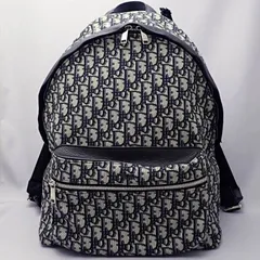 DIOR ディオール Rider バックパック 1VOBA088YKY オブリーク ジャガード トロッター ネイビーxブラック 中古B- 【送料無料】 A-8589【質屋出品】のサムネイル
