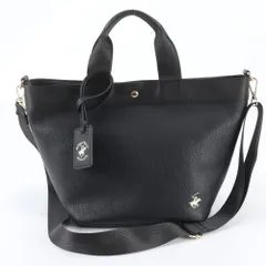 極美品 BEVERLY HILLS POLO CLUB ビバリーヒルズポロクラブ 2WAY ショルダーバッグ 斜め掛け トート 黒 レディース WNM EL16-1【中古】のサムネイル