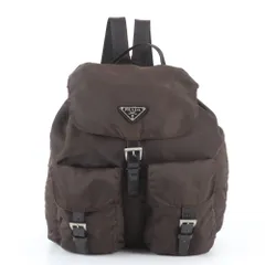 極美品 プラダ テスート ナイロン トライアングルロゴ レザー リュックサック リュック バッグ A4 レディース UIM EL29-1【中古】のサムネイル