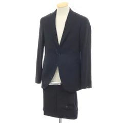 【新品】カナーリ CANALI ウール ピンストライプ 3B 3つボタンスーツ ダークネイビーxネイビーブルー【サイズ44】【メンズ】のサムネイル