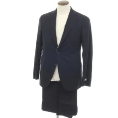 【新品】カナーリ CANALI ウール ピンストライプ 3B 3つボタンスーツ ダークネイビーxネイビーブルー【サイズ50】【メンズ】のサムネイル