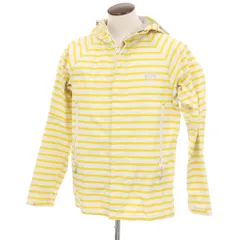 【中古】ヘリーハンセン HELLY HANSEN ナイロン ボーダー フーデッドレインブルゾン ホワイトxイエロー【サイズXL】【メンズ】のサムネイル