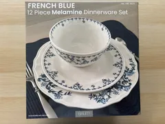 新品・未使用  BAUM FRENCH BLUE メラミン食器セット 12点 コストコのサムネイル