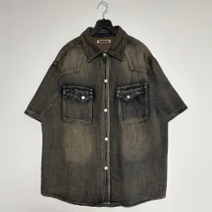 アワー ルーム ウォッシュド デニム ハーフシャツのサムネイル