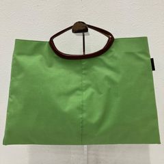 6648　brontibay paris　ブロンティベイ　パリス　トートバッグ　ハンドバッグ　グリーン　黄緑　レディース　軽量