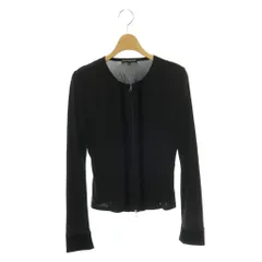 フォクシーニューヨーク FOXEY NEW YORK 22342 ジップアップ ノーカラー ジャケット 40 ブラック /HK ■GY62のサムネイル