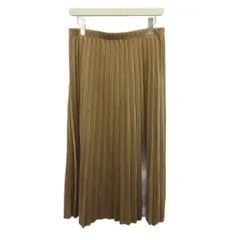 ザラ ベーシック ZARA BASIC プリーツスカート ロング イージー L 茶色 ブラウン /XZ ■GY70のサムネイル
