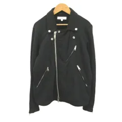 B&Y ユナイテッドアローズ BEAUTY&YOUTH ビューティー&ユース スウェット ダブルライダースジャケット 上着 S 黒 ブラック 無地 ダブルジップ 長袖 アウター /YU ■GY08のサムネイル