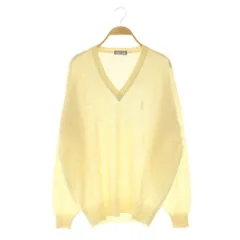 イヴサンローラン YVES SAINT LAURENT tricot リネン混ニット セーター 長袖 Vネック アイボリー /MY ■OS■ECC007のサムネイル
