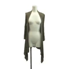 N.Natural Beauty Basic N.ナチュラルビューティーベーシック カーディガン M グレー ブラウン リブ編み 長袖 ドレープ /KK ■GY75のサムネイル