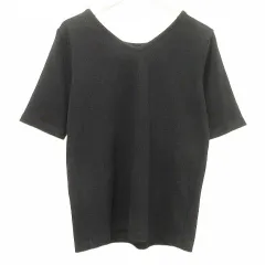 N.Natural Beauty Basic N.ナチュラルビューティーベーシック 半袖 リブ カットソー トップス 無地 M 黒 ブラック MMTのサムネイル