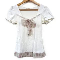 L’EST ROSE バレエコア 花柄シフォンリボン トップス 2/Mサイス y2k coquette レストローズのサムネイル