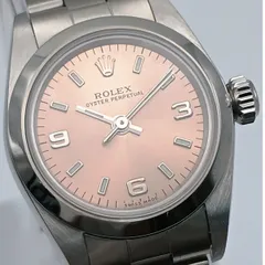ROLEX ロレックス オイスターパーペチュアル pink 369 24ｍｍ ホワイトバー U番 腕時計 67180 レディース ステンレススチール ピンク 中古のサムネイル