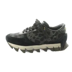 ドルチェ&ガッバーナ ドルガバ DOLCE&GABBANA スニーカー ローカット レオパード柄 ヒョウ柄 スエード 37.5 黒 ブラック グレー CK0079 /KUのサムネイル