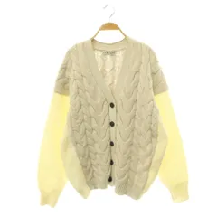 リムアーク rim.ark 25SS Pattern combination knit CD カーディガン ニット 長袖 F ライトグレー ホワイト /HK ■OSのサムネイル