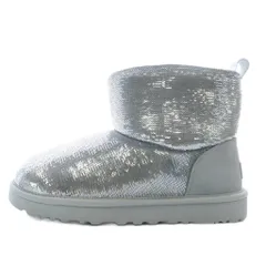 アグ オーストラリア UGG australia Classic Mini Mirror Ball ムートンブーツ ショート フラット スパンコール US7 シルバー色 1151291 /YO1のサムネイル