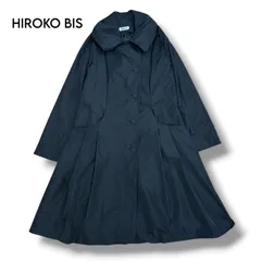 【HIROKO BIS】美品　Aライン 衿ボリューム ロングコート 9のサムネイル