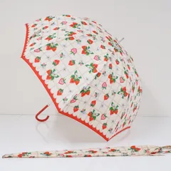 傘 FEILER フェイラー USED品 ストロベリーフィールド プティ レインアイテムコレクション イチゴ かわいい 60cm S2791のサムネイル