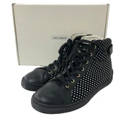 DOLCE&GABBANA/ドルチェ＆ガッバーナ/ドット/レザー切替/ハイカット/スニーカー/サイズ35/レディース/RS2416のサムネイル
