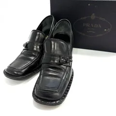 PRADA ローファー ブーツ スクエアトゥ ブラック #38 25.0cm相当 鑑定済み 正規品 プラダのサムネイル