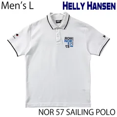 【USED／メンズL】HELLY HANSEN NOR57 セーリング ポロ ホワイトのサムネイル