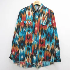XL/古着 ラングラー 長袖 ウエスタン シャツ メンズ 90年代 90s コットン ボタンダウン ブルー【spe】 26jul22のサムネイル