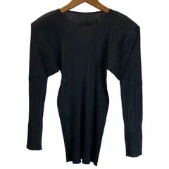 【中古】　PLEATS PLEASE　トップス　長袖　クルーネック　無地　プリーツ　ストレッチ　日本製　ドメスティック　古着　/2496のサムネイル