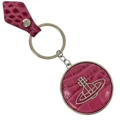 Vivienne Westwood ヴィヴィアンウエストウッド オーブ キーリング キーホルダー チャーム 82030103 クロコ型押し レザー ピンク シルバー 高級感 上品 アクセサリー ジュエリー レディース ギフト プレゼント フォーマルのサムネイル