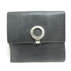 ブルガリ BVLGARI ロゴクリップ 財布 レザー 二つ折り ウォレット 黒 ブラック ☆AA★のサムネイル