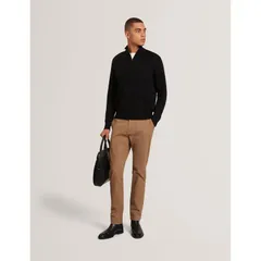 テッドベーカー メンズ アウター ニット・セーター ハーフジップ Ted Baker Ted Merino half Zip Sn00 Black ブラックのサムネイル