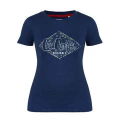レークーパー レディース トップス Tシャツ Lee Cooper Classic T Shirt Ladies Navy Marl マールのサムネイル