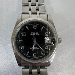 [Working Condition] TUDOR Prince Date 74000 Automatic Black Dial Arabic Ain Dex Men's Watch