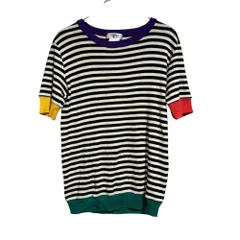SONIA by SONIA RYKIEL (ソニアバイソニアリキエル) ボーダーニット  ブラック Mのサムネイル