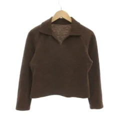 トラサルディ TRUSSARDI セーター ニット スキッパーカラー 長袖 40 茶 ブラウン /NU ■ECF007のサムネイル