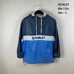HURLEY 90s USA vintage half zip nylon hoodie L ハーレー アメリカ製