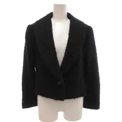 ジュンアシダ jun ashida 美品 ジャケット モヘヤ 11 ショールカラー 短丈 黒 ブラック /KB ■ECF007のサムネイル