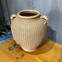 花篭 竹製花筒 別府竹芸名工 渡辺竹清作 - メルカリ