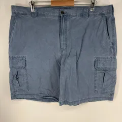古着 エルエルビーン L.L.Bean ショートパンツ カーゴ ジップ サイドポケット ショーツ ハーフパンツ w42  ブルー系 無地 メンズのサムネイル