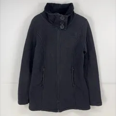 古着 ザ・ノースフェイス THE NORTH FACE ジャケット スウェット フルジップ ワンポイント ロゴ フリース 裏ボア S  ブラック レディースのサムネイル