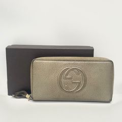 グッチGucci ソーホー ラウンドファスナー 長財布 シャンパンゴールド 