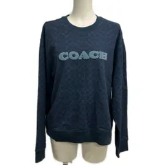 COACH(コーチ) トレーナー サイズL メンズ - ダークネイビー×ネイビー 長袖/シグネチャー柄のサムネイル