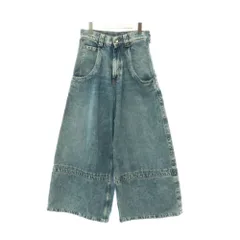 マルタンマルジェラ 1 Martin Margiela 1 ワイドデニムパンツ ジーンズ ダメージ加工 40 インディゴ /HS ■OSのサムネイル