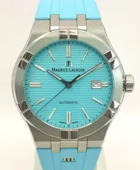 美品 MAURICE LACROIX モーリスラクロア AI6008 アイコン 世界限定888本 42mm ターコイズブルー 時計のサムネイル