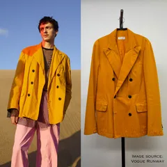 【セール】DRIES VAN NOTEN ドリスヴァンノッテン｜2019SS オーバーダイオレンジダブルジャケットのサムネイル
