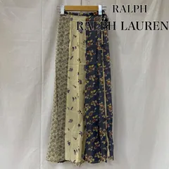 ラルフローレン RALPH RALPHLAUREN インパクト21製 パネルデザイン ラップスカート 花柄 ブルー レーヨン レディース S ISItems【USED】【古着】【中古】50164408のサムネイル