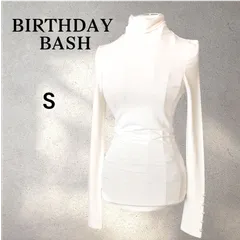 BIRTHDAY BASH バースデーバッシュ 袖パールタートルネック トップス　サイズS　白　ホワイトのサムネイル